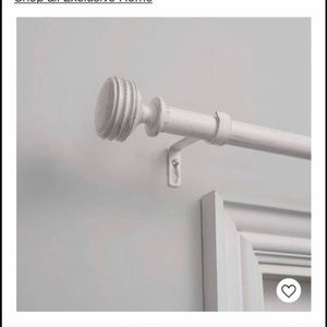 36"-72" adjustable distressed white curtain rod